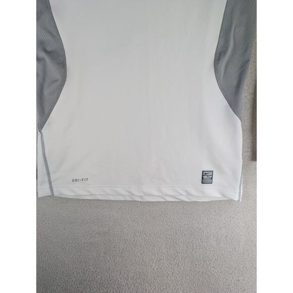 Nike Pro Combat Shirt Mens Medium White Hyperwarm Dri Fit Fitted 479925-100 - Picture 9 of 16